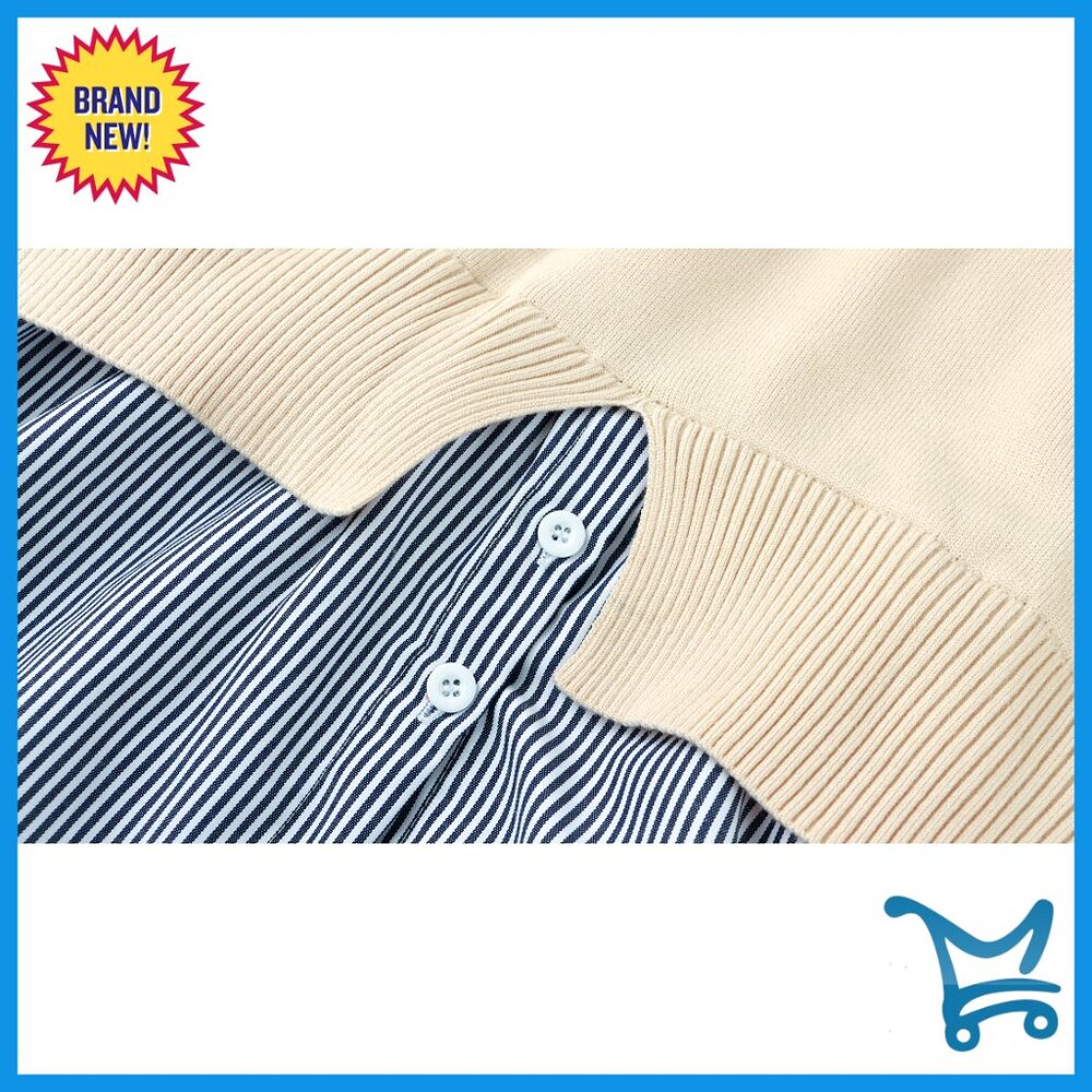 Asymmetrical Patchwork Sweater Dress Turtleneck P… - image 7